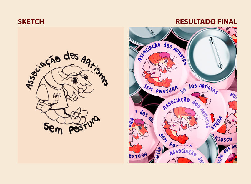Desenvolvimento do botton "Camarão artista"