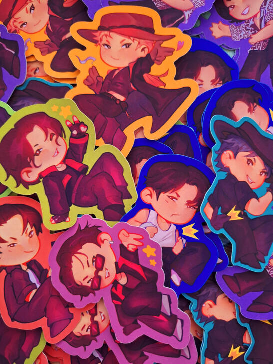 Resultado final - Adesivos do grupo ATEEZ