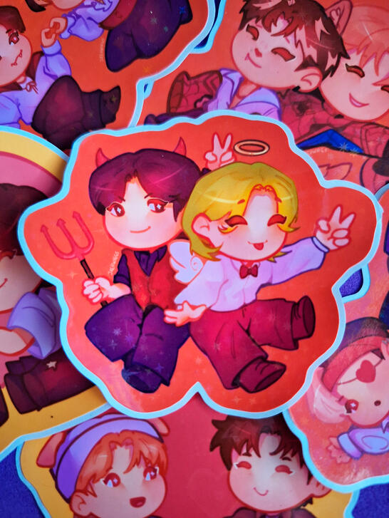 Resultado final - adesivos com temática de Halloween