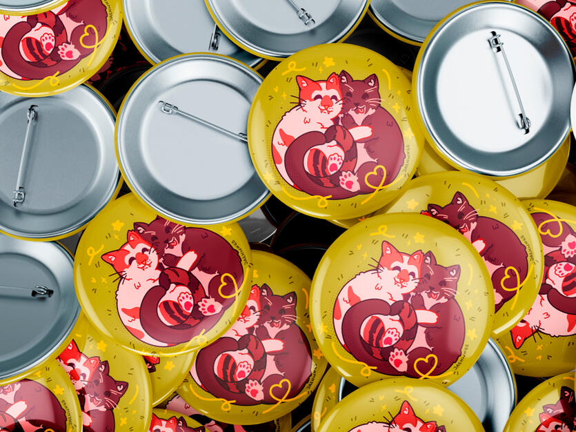 Resultado final de botton autoral - "Adoro ser sua amiga"