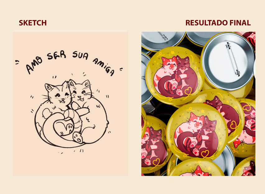 Desenvolvimento do botton "Adoro ser sua amiga"